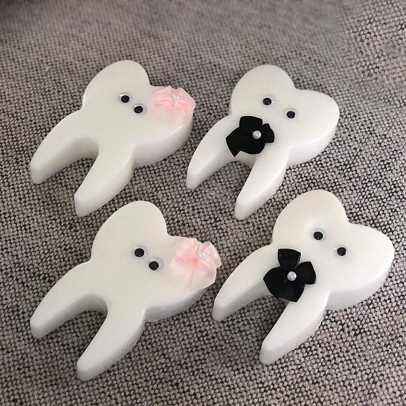 HiParty Tooth Silicone Mold, Funny Teeth Shape Novelty Ice Cube Tray, Chocolate Candy Dessert Jello Mold, Soap Making Mold, Cake Baking Pan, Perfect Gag or White Elephant Gift for Dentists - Image 2